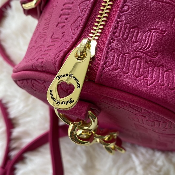 💓 Juicy Couture Deboss Logo Raspberry Speedy Satchel - Picture 9 of 10